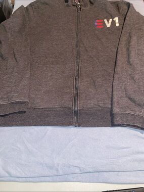 Men's Charcoal Full-Zip Hoodie